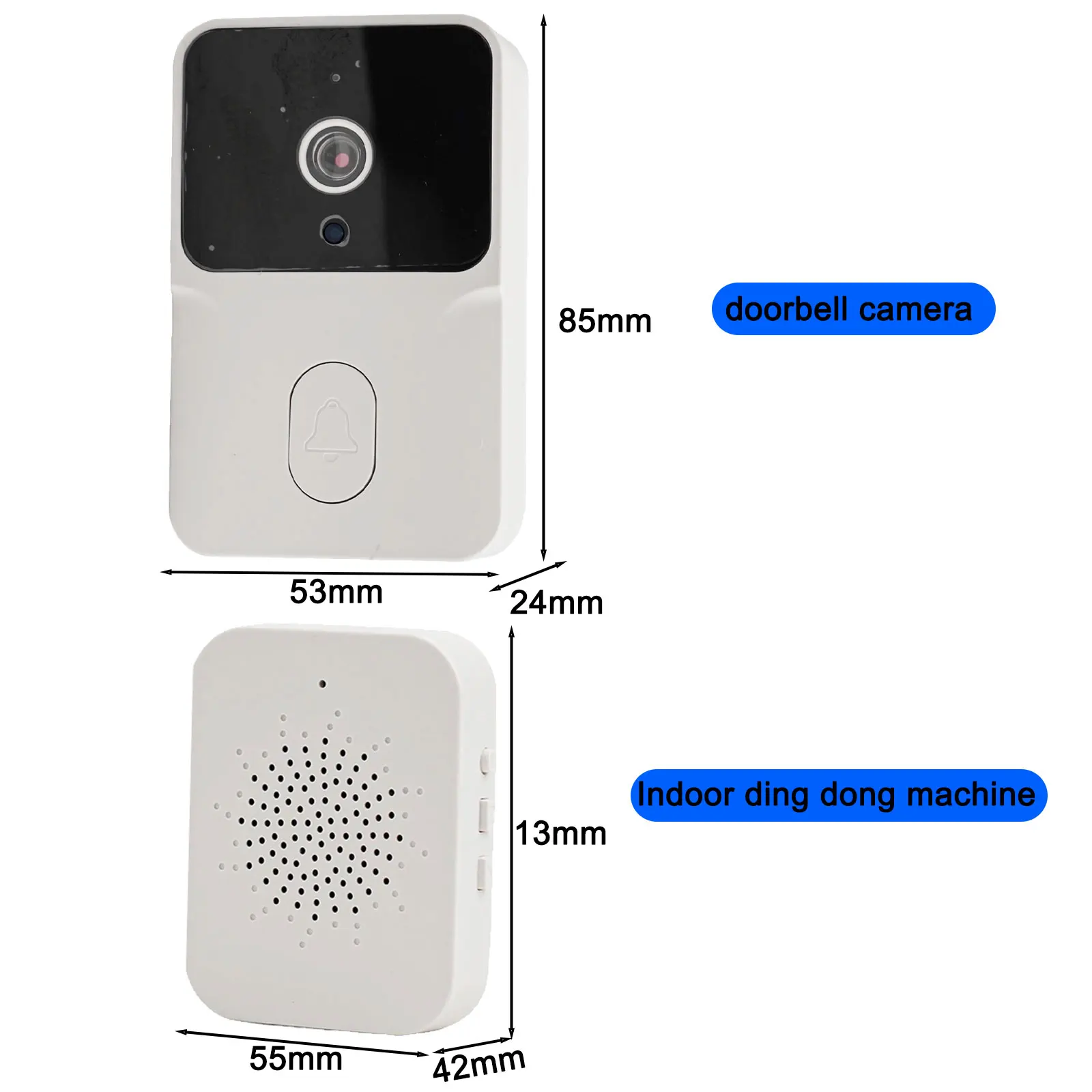 Для Tuya Wi-Fi дверной звонок с HD-камерой и PIR MoFor Tion DeFor TecFor Sensor для улучшенного