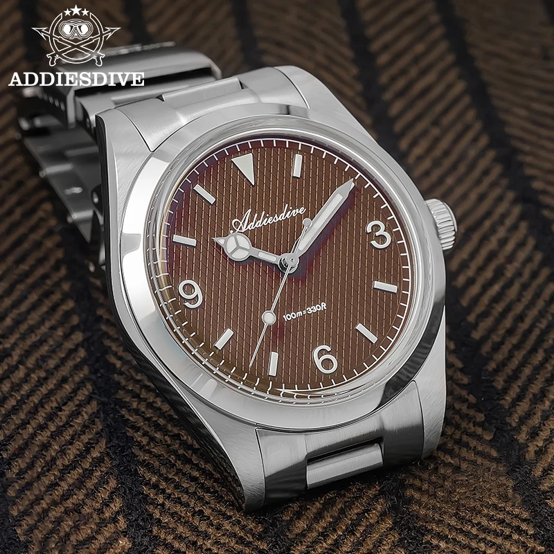 Фото Мужские часы ADDIESDIVE 36 мм из нержавеющей стали AD2096, с выпуклым стеклом, новые, кварцевые, VH31 №4