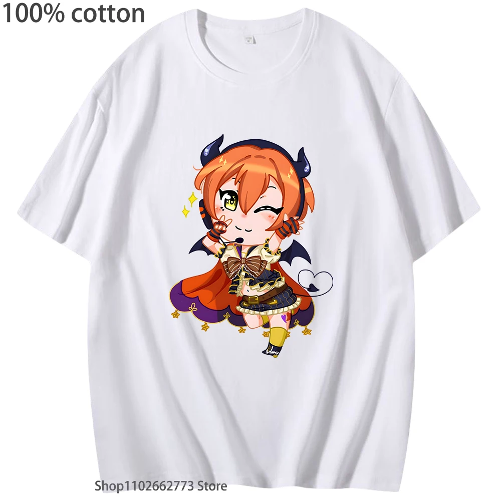 Отлично! Футболки с рином и графическим принтом на Хэллоуин, мужские футболки с японским аниме, футболки из 100% хлопка, Женские повседневные футболки на все сезоны