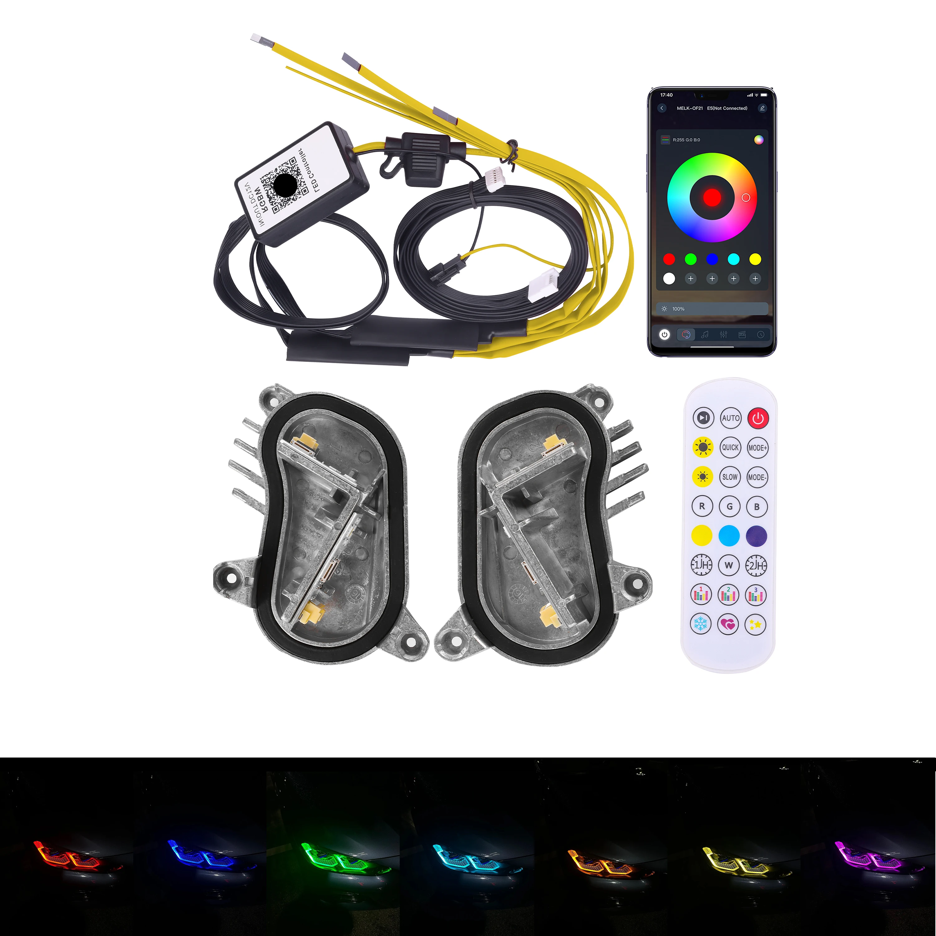 RGB многоцветный модуль управления приложением желтого цвета CSL DRL для BMW 2018 2020 M3 F80