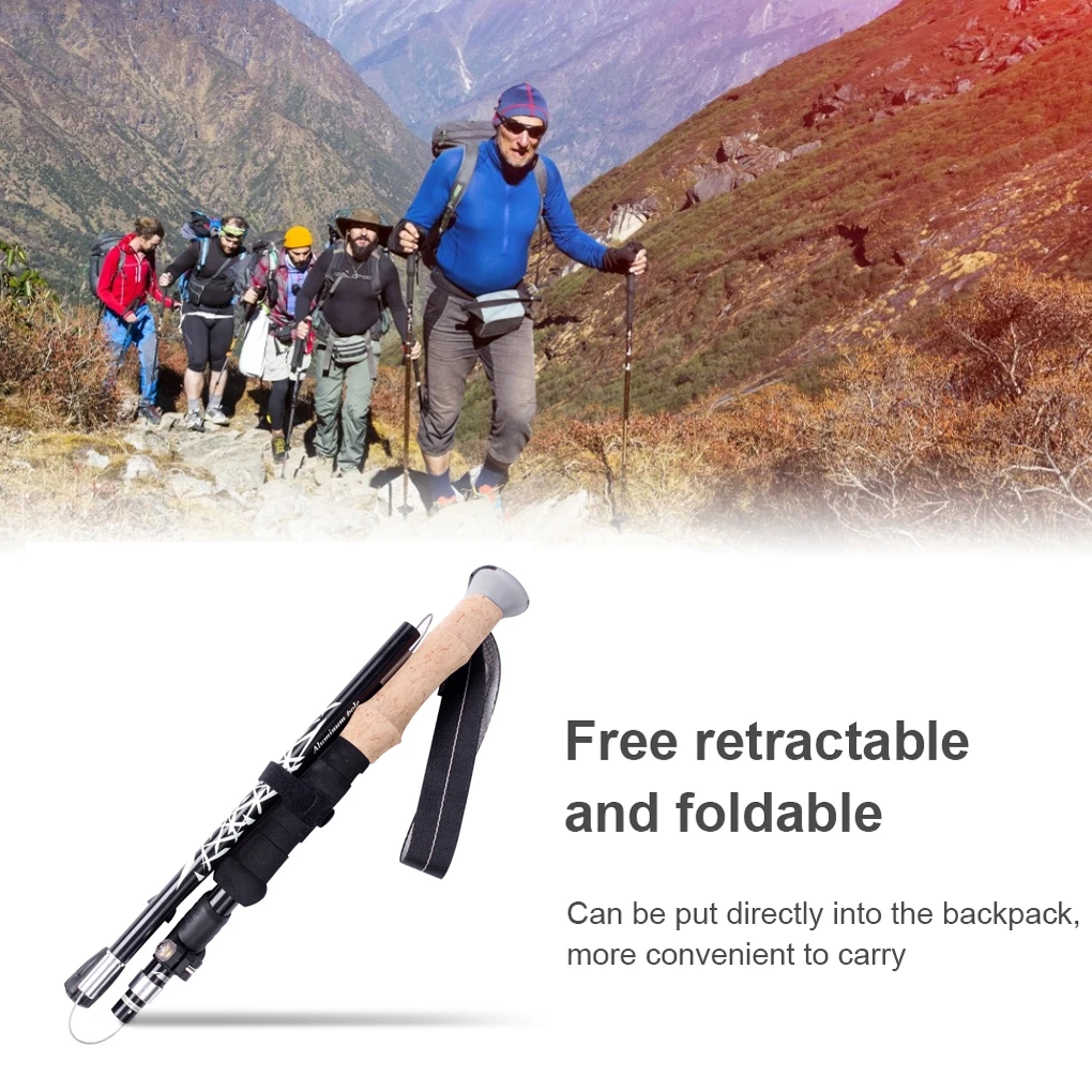 

Trekking Poles Adjustable Cane Outdoor Walking Stick Aluminum Alloy Crutch