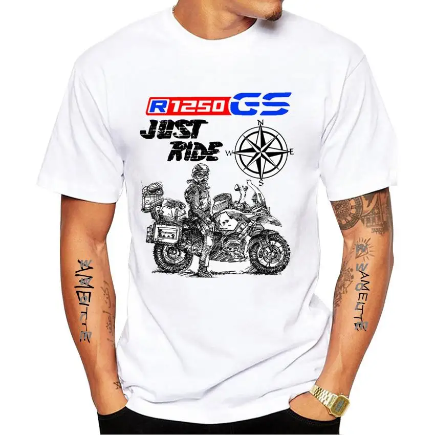 

Kaus Gambar Cetak Motor Klasik GS R 1250 Atasan Kasual Putih Lengan Pendek Pria Musim Panas Anak Laki-laki Hip Hop t shirt men