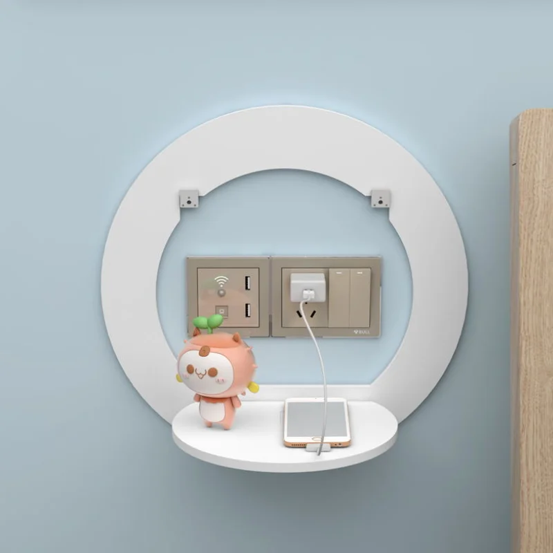 

Wall Shelf Free Punching Wall-mounted TV Background Wall Hanger Bedroom Balcony Bedside Wall Creative Flower Pot Stand