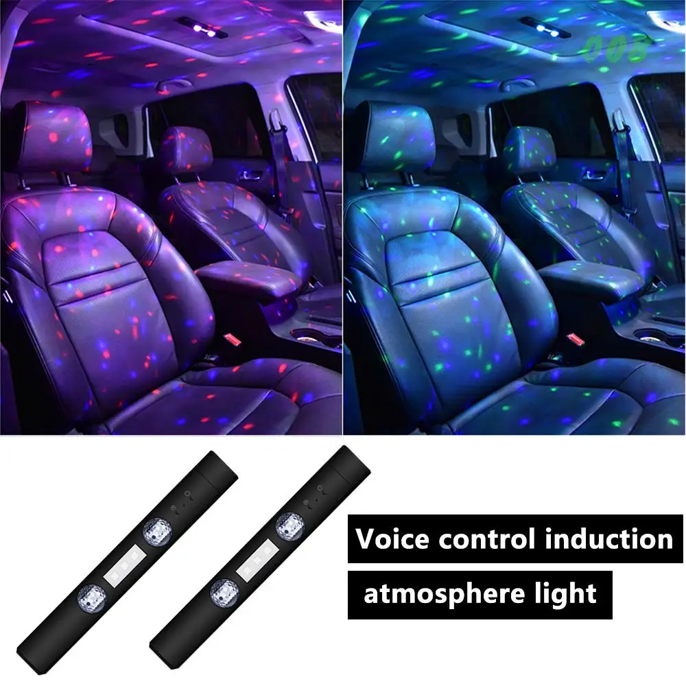 

LED Car Atmosphere Lamp RGB Roof Star Light USB Wireless Lamp Multiple Modes Automotive Interior Decorative Ambient Party Lights