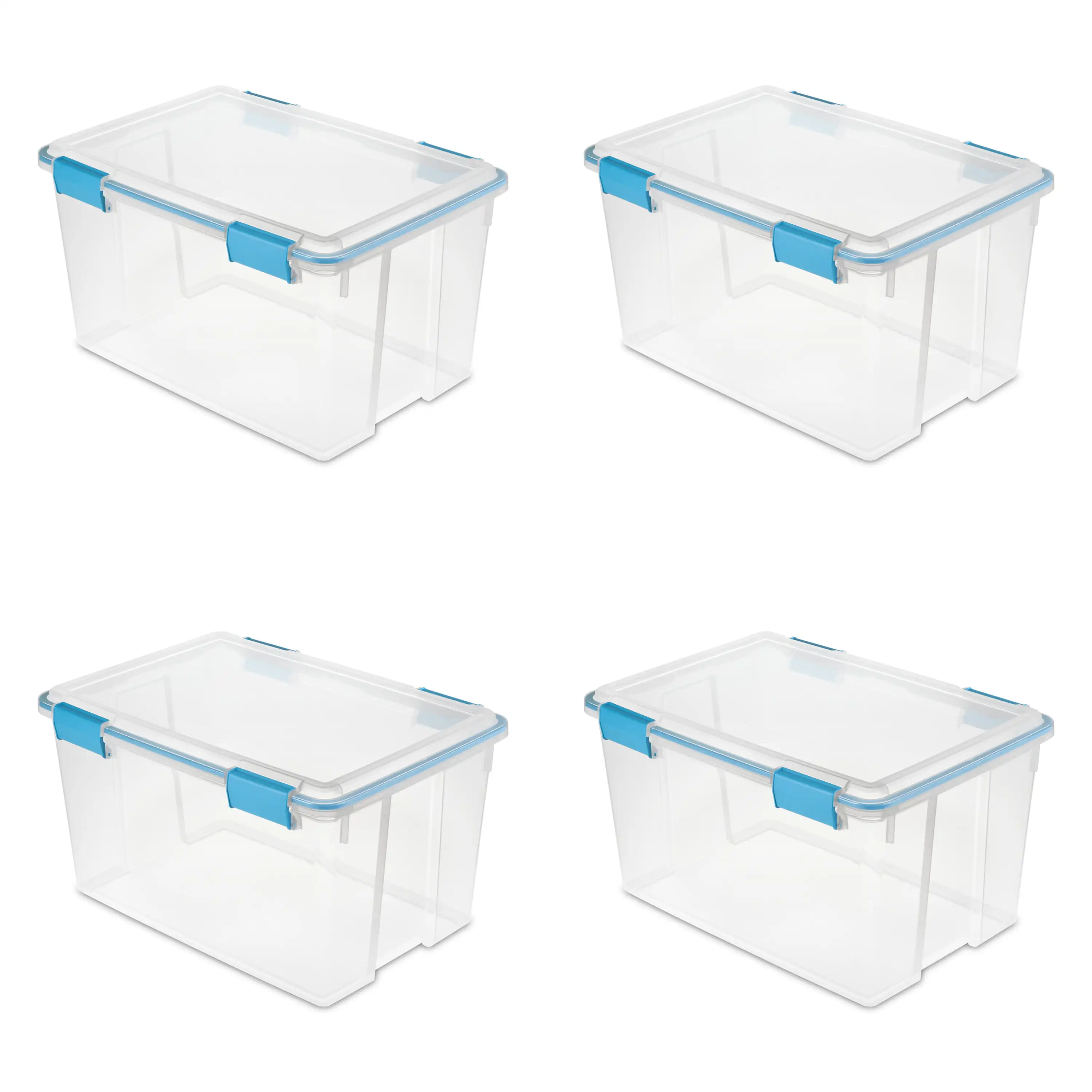 

Sterilite 54 Qt. Gasket Box Plastic, Blue Aquarium, Set of 4
