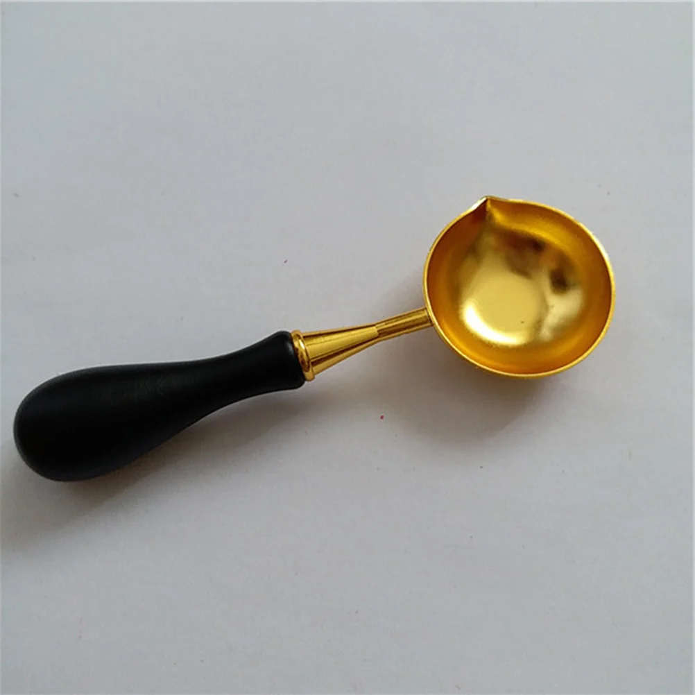 

Spoon Wax Melting Stamp Seal Sealing Specified Handle Holder Gift Envelope Supplies Brass Vintage Kit Fire