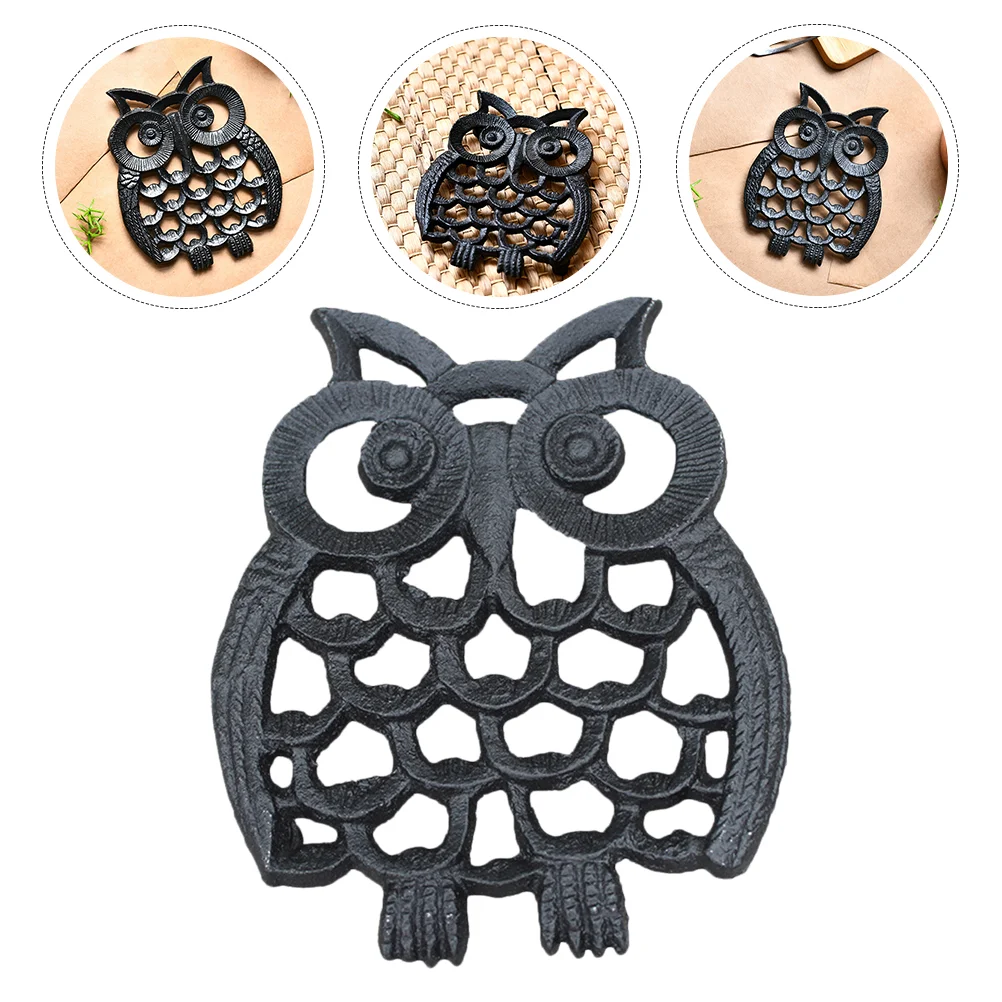 

Trivet Hot Iron Pot Cup Trivets Stand Coaster Holder Kitchen Pads Drink Metal Sleeve Cast Coasters Kettle Coffee Tea Dish Owl