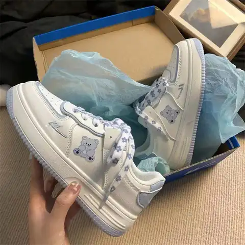 Новинка 2022, небольшие белые кроссовки небесно-голубого цвета, Корейская версия женских кроссовок в студенческом стиле, модная повседневная...