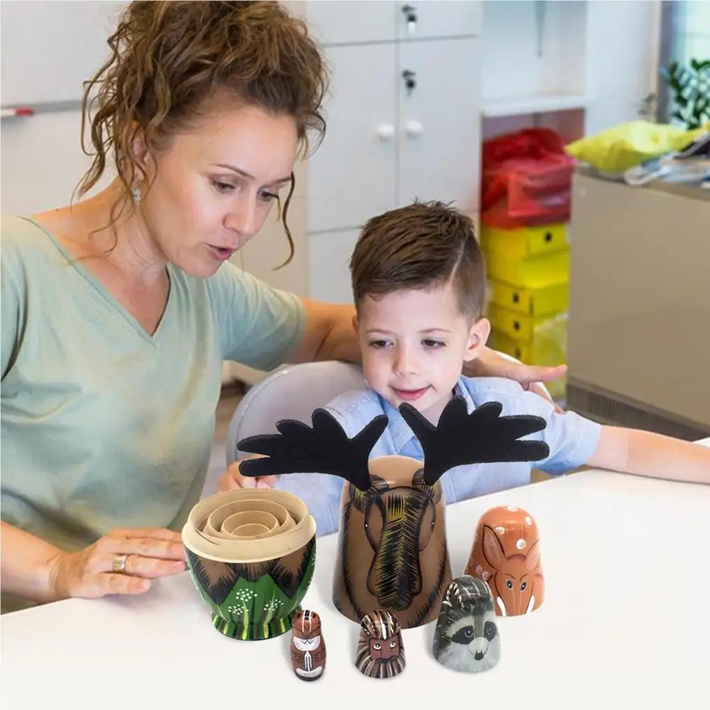 

Деревянные матрешки ручной работы, настольные украшения, декоративные фигурки, игрушки для детей, дома, спальни, ресторана