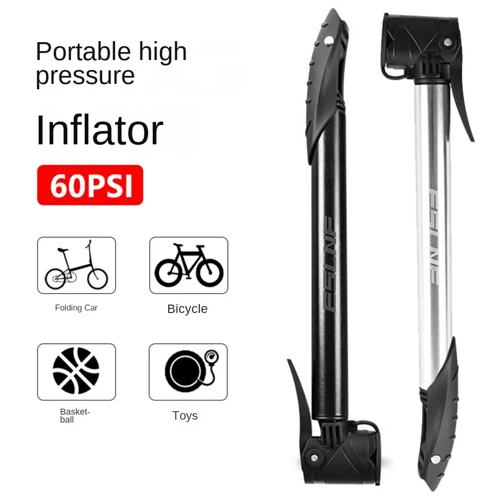 

Велосипедный насос из алюминиевого сплава, портативный мини-насос высокого давления для горного велосипеда, подходит для плавания, баскетб...