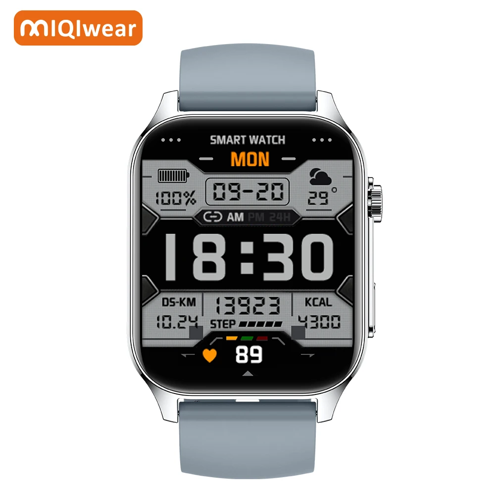Умные часы P99 квадратной формы с пульсометром водостойкие IP68 магнитный браслет