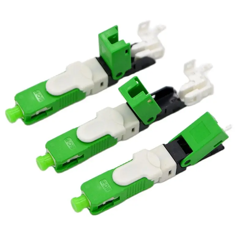 100,200pcs Fiber Optic Fast Connector Adapter FTTH Embedded Field Assembled Single Mode SC/APC ESC 250D Special Wholesale