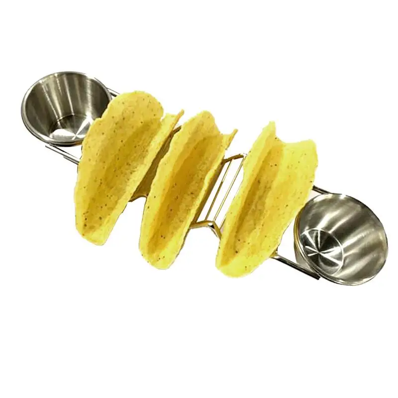 

Стойка-держатель Burrito Tacoholder из нержавеющей стали с двумя головками для салата, не ржавеет, устойчивые к коррозии кухонные инструменты