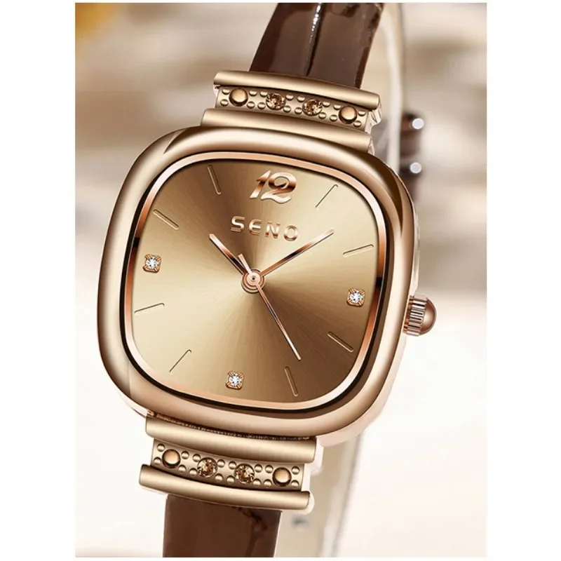 Часы Маленькие женские кварцевые роскошные модные водонепроницаемые спортивные