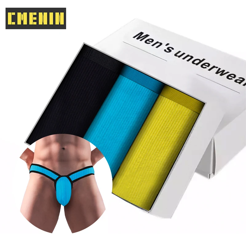 

CMENIN 3Pcs Hip Raise Sexy Man Underwear Brief Men Underpants Ins Style Cotton Slip Gay Panties Jockstrap Men's Briefs Sexi