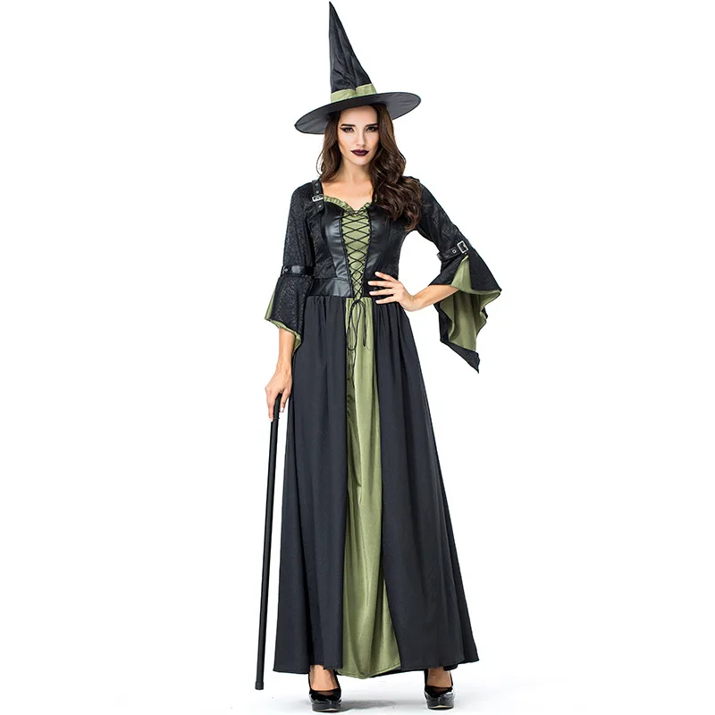 

Halloween Cosplay Anime Games Long Witch Dress Witch Dress Bar Nightclub Party Party Cosplay School Stage Play Costume