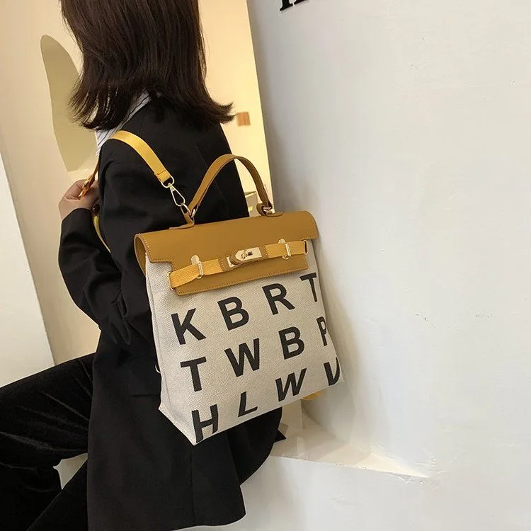 Женская Холщовая Сумка-тоут через плечо в полоску