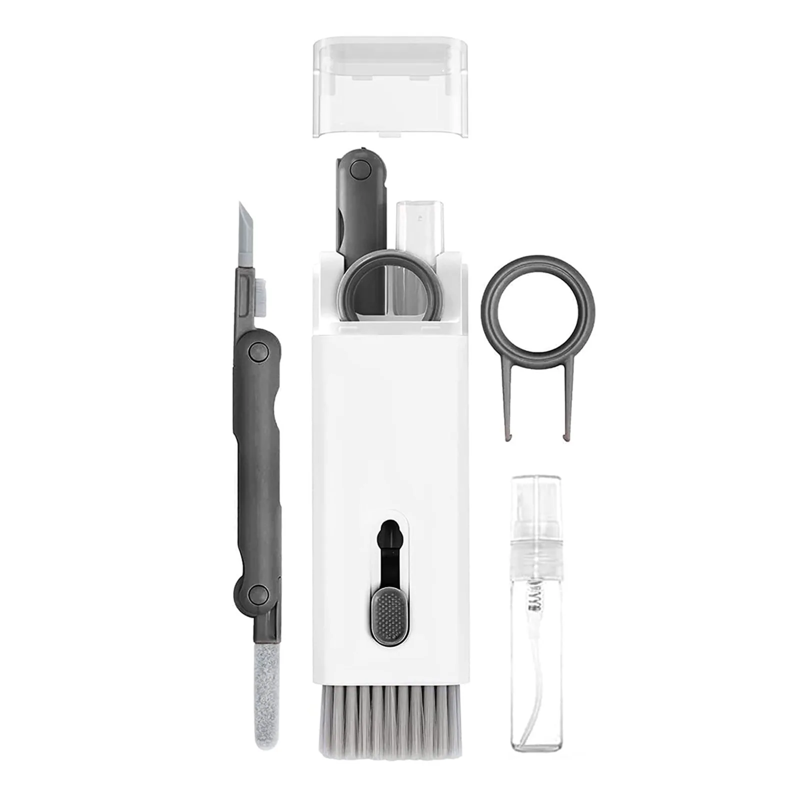 

7 in 1 Computer Keyboard Cleaner Brush for Headset Phone Multifunctional Keyboard Brush with Keycap Puller Earphones Cleaner Set