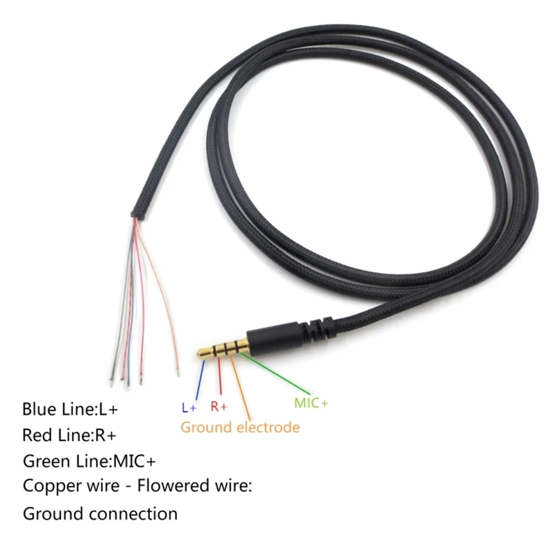 Reparatur Reparatur Ersatz Aux Kabel für kingston Hyper X Cloud II Core Pro Cloudx -Stinger Revolver S Wired Gaming DXAC – Detail 6