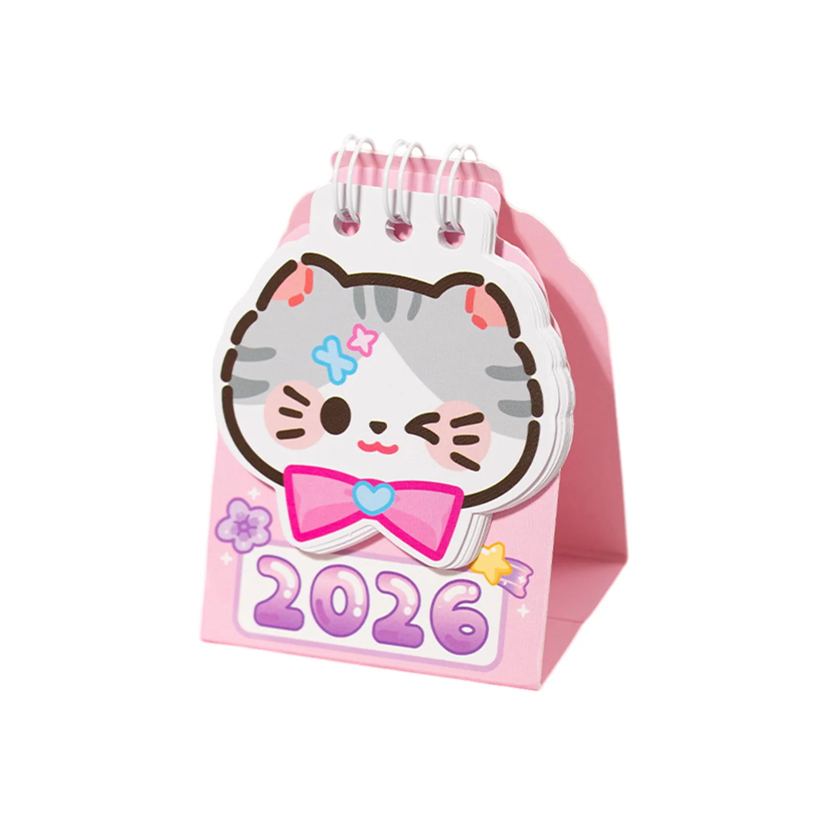 

Маленький календарь Kitty на 2026 год, настольный органайзер для заметок, компактный планировщик Kitty, календарь с изображен...