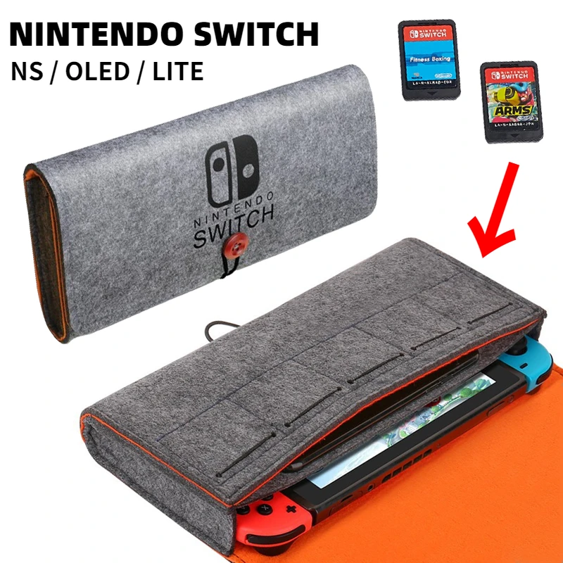 Для Nintendo Switch NS Oled Lite Чехол Комплект аксессуаров фетровой оболочки Дорожная сумка