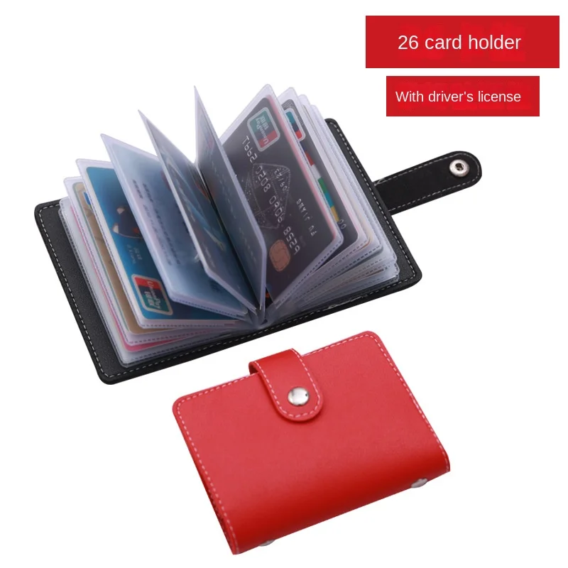 

24 Bits Credit Card Holder Business Bank Card Pocket PVC Large Capacity Card Cash Storage Clip Organizer Case Wallet Cardholder