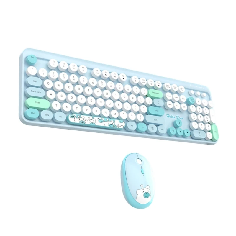 Набор клавиатуры и мыши Hello Bear беспроводной 2 4G милый игровой набор для ПК