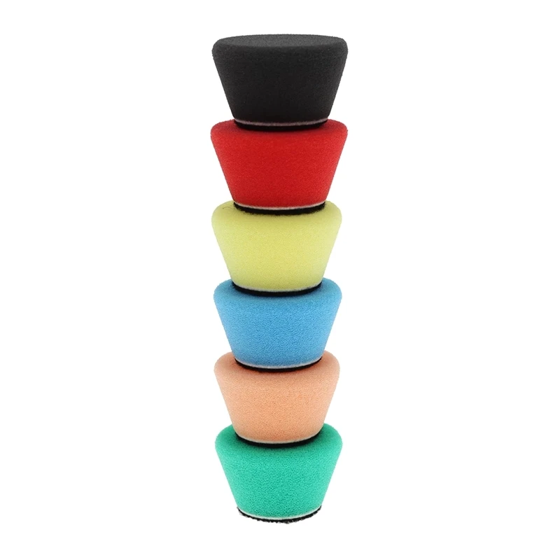

6Pcs/set Cars Waxing Polish Foam Sponge Vehicle Applicator Pads Buffing Sponge Pads for Cleaning Brush Tool Washing Mat