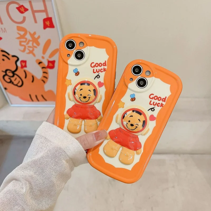 

Stereo Cartoon Cool Astronaut Cute Bear Phone Case Cover for IPhone 11 12 13 Pro X XR XS Max Shockproof Case for IPhone 13 Cases