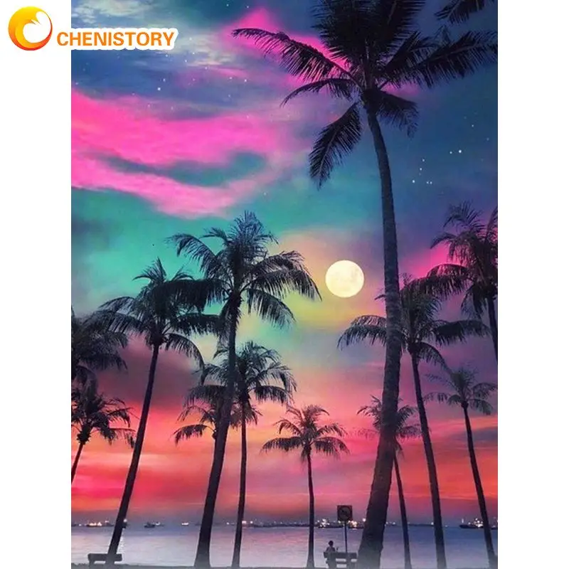 

CHENISTORY 5d Full Diamond Painting For Adults Children Kit Diamond Mosaic Landscape Cross Stitch Embroidery Home Decor