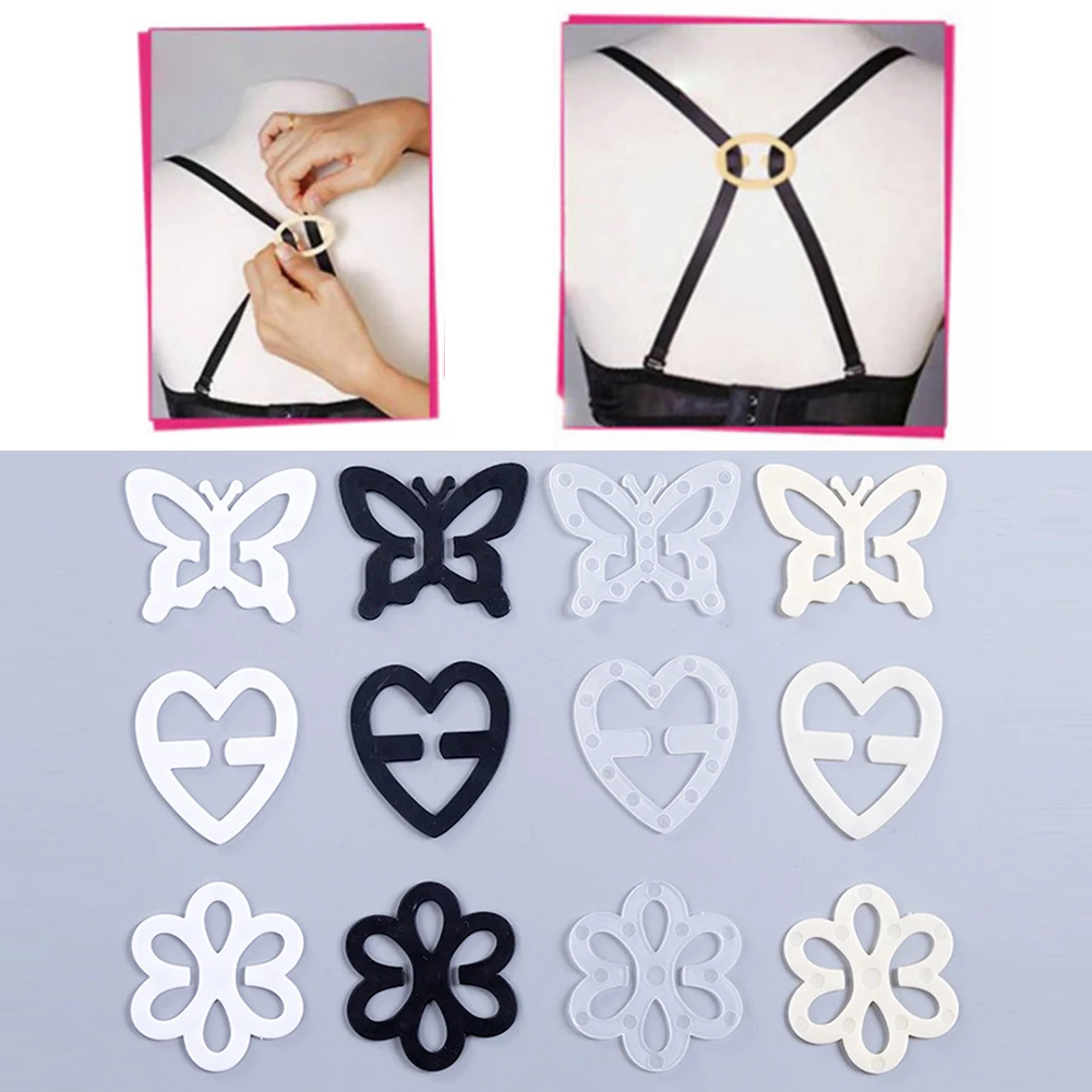 

1Pc Invisible Underwear Non-slip Buckle Cross Strap Buckle Underwear Fasteners Butterfly Heart-shaped Plum-shaped Bra Buckle