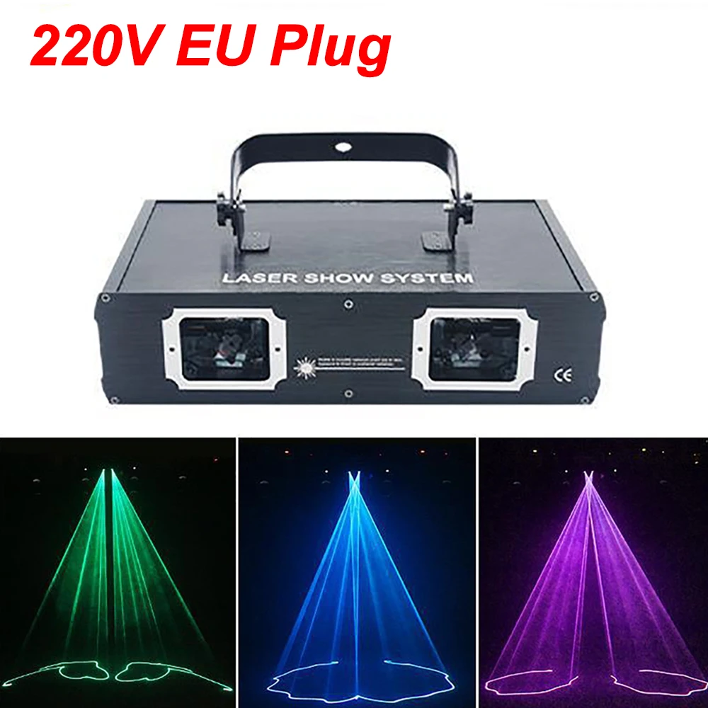 

DMX512 RGB Beam Scan DJ Laser Disco Stage Light Profession Double Head LED Stage Lighting Effect Laser Light for Party Show Club