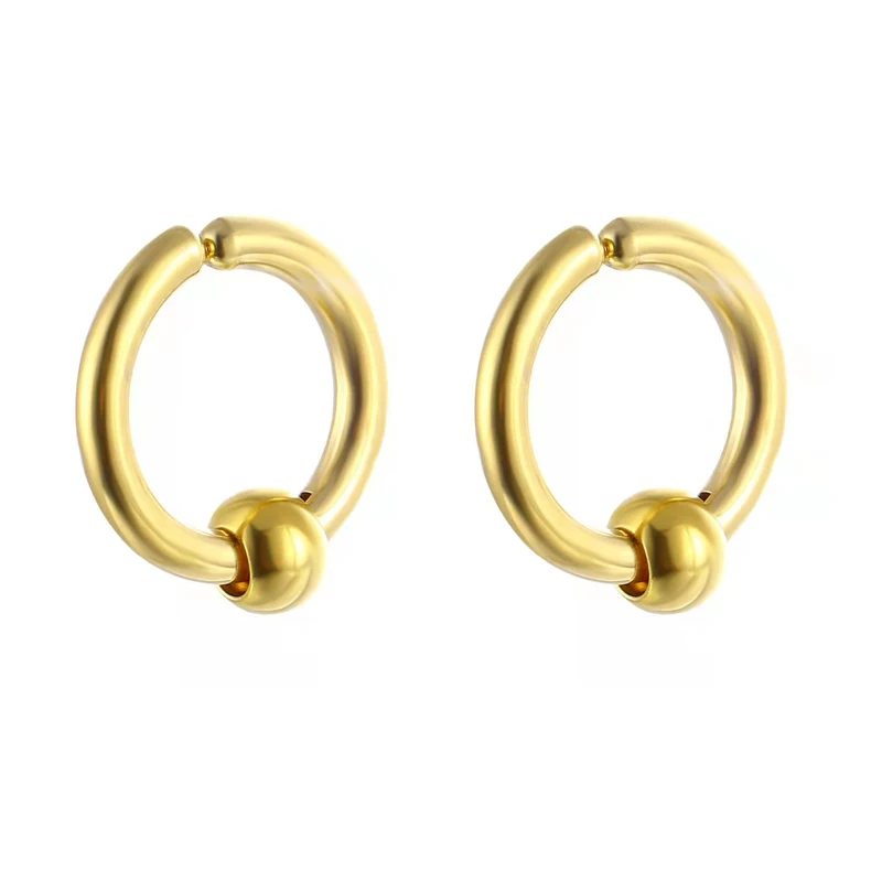 Серьги-Клипсы из нержавеющей стали в стиле панк для мужчин и женщин модные серьги