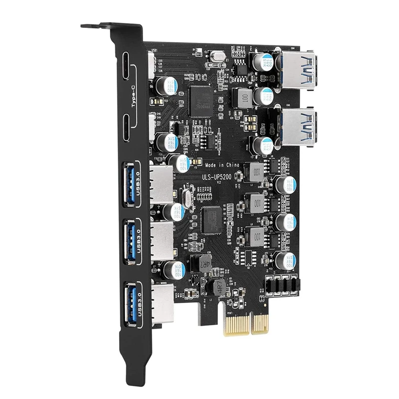 

7-портовый PCI-E-Type C (2), с 2 задними USB-портами