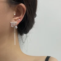 one piece beaded tassel earrings personality cold sensation ear jewelry for womens european style sexy eardrop