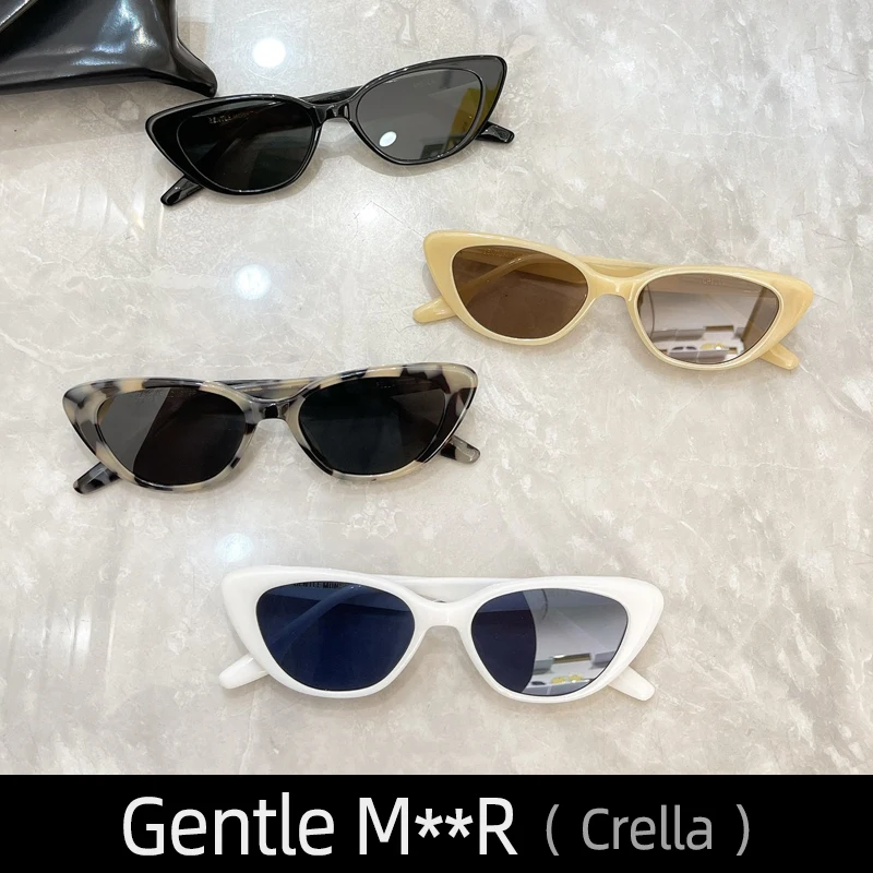 

Crella Gentle MxxR Sunglasses For Women Mens Black Eyewear Cat eye MGlasses Spy Fashion Oversized Luxury Brand Jennie Korea