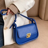 2022 luxury brand small leather crossbody bags long belt design female shoulder purses and handbags in trendy underarm bag