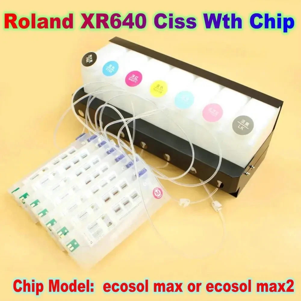 XR640 Система оптовой подачи чернил Ciss для Roland с чипом непрерывной системы