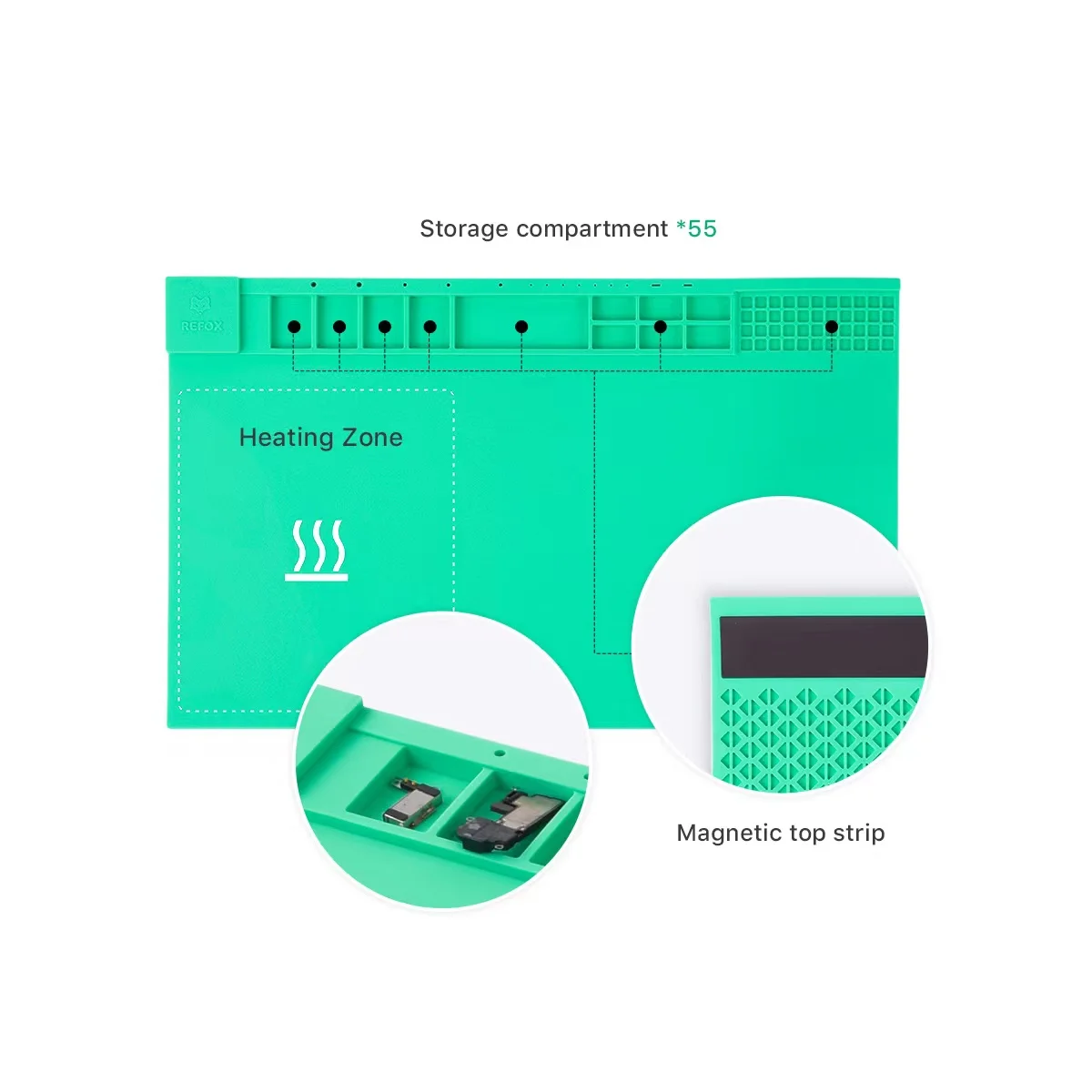 Najtaniej REFOX RS30 Poduszka Elektryczna, Odporność Na Wysoką Temperaturę Do Zaciskania/profesjonalne Silikonowe Pas Dla Telefonów Komórkowych Naprawa Telefonu/naprawa Mobilna Narzędzia