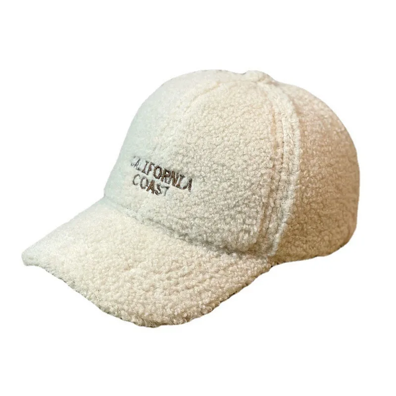 Новая зимняя бейсболка женская из овечьей шерсти плюшевая кепка в стиле вестерн