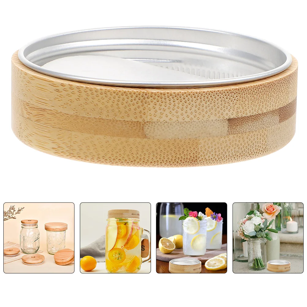 

2 Pcs Canning Jar Caps Bamboo Canning Lids 7.8X7.8X2CM Honey Jar Lid Canning Jar Lids Mason Bottle Lid Wide Mouth Jar Lids