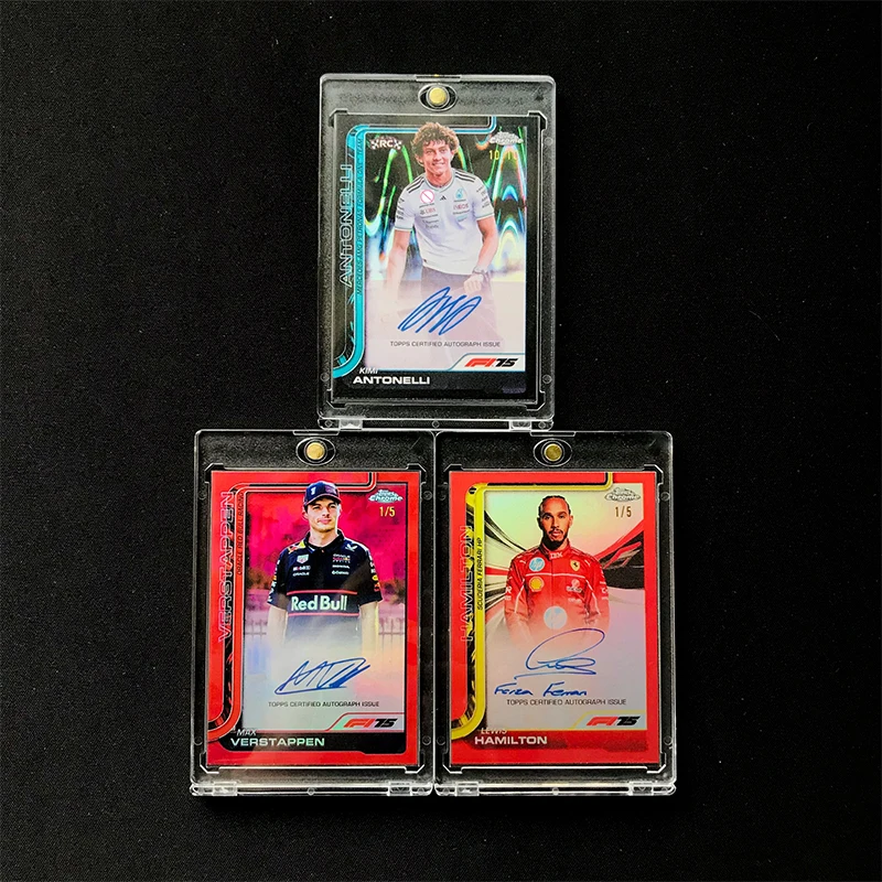 Фото Коллекционная карточка-реплика 2025 Topps F1 Racing с автографами Антонелли, Хэмилтона, Ферстаппена, сделанная своими руками №1