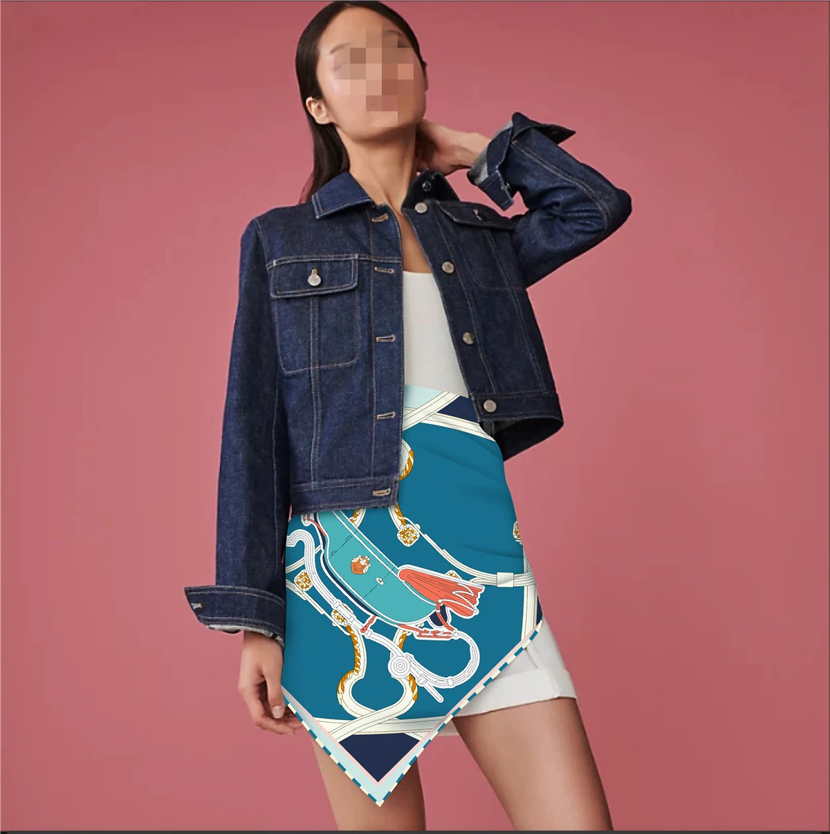 Женский треугольный шарф