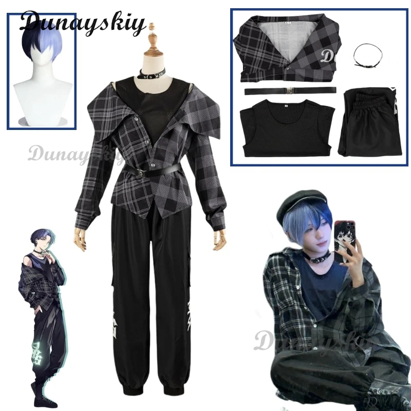 Aoyagi Toya Косплей Костюм Парик Аниме Проект Sekai Colorful Stage Feat PJSK BAD SQUAD Cos Хэллоуин