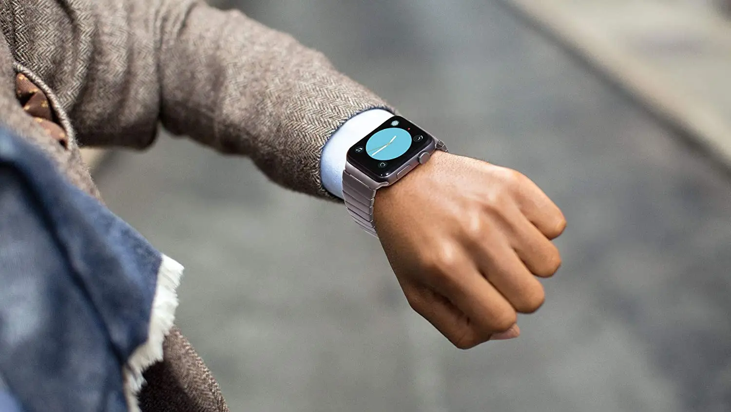 Link bracelet strap for Apple watch band 45mm 44mm 41mm 40mm Series 7 6 5 4 SE Stainless steel bracelet for iwatch 3 2 42mm 38mm