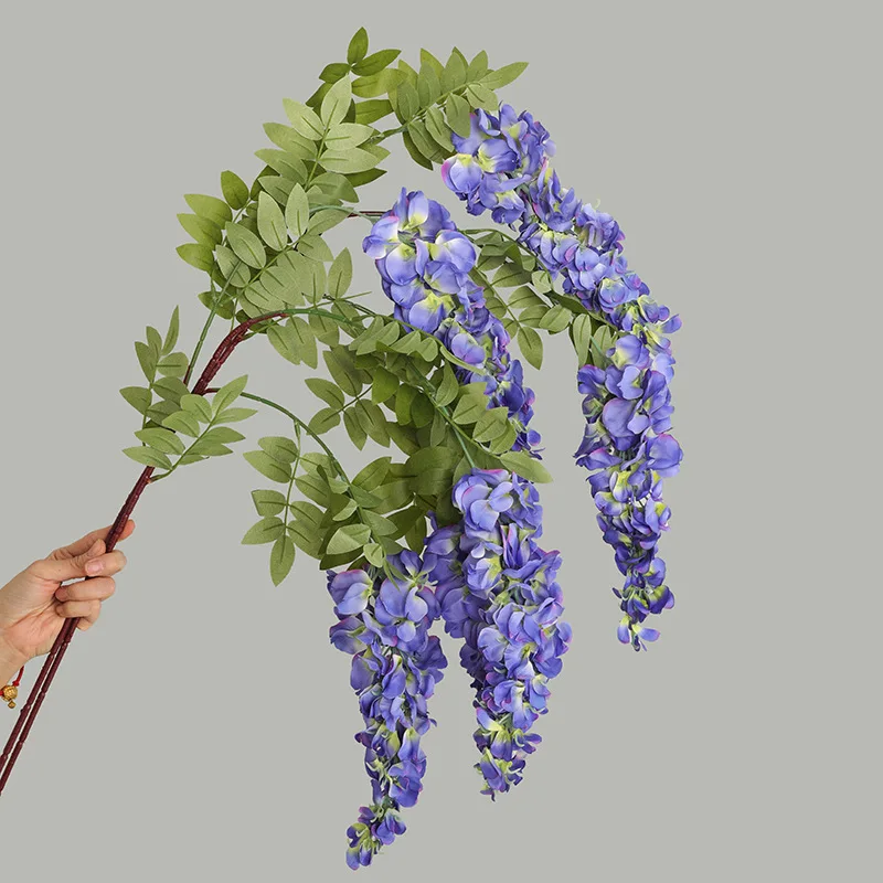 Настенная подвесная цветочная гирлянда из 3 веток растения ротанга свадебный фон