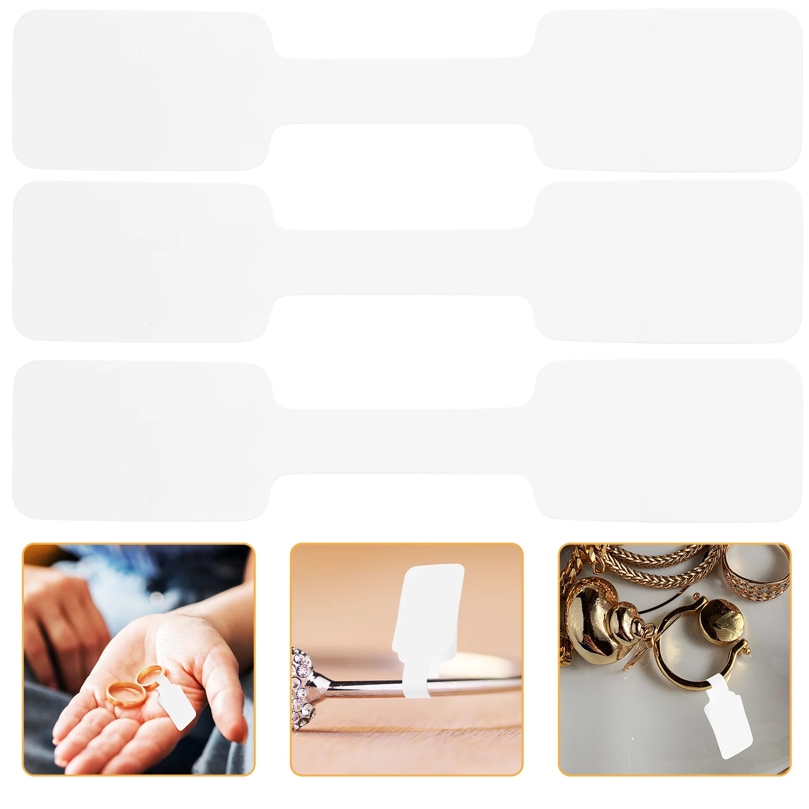 

100 Pcs Shop Price Tags Multi-function Label Stickers Blank Jewelry Labels Necklace Adhesive