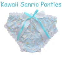 3pcs fashion kawaii sanrioed underwear cute soft my melody cinnamoroll cartoon anime lace panties plush toys for girls gifts