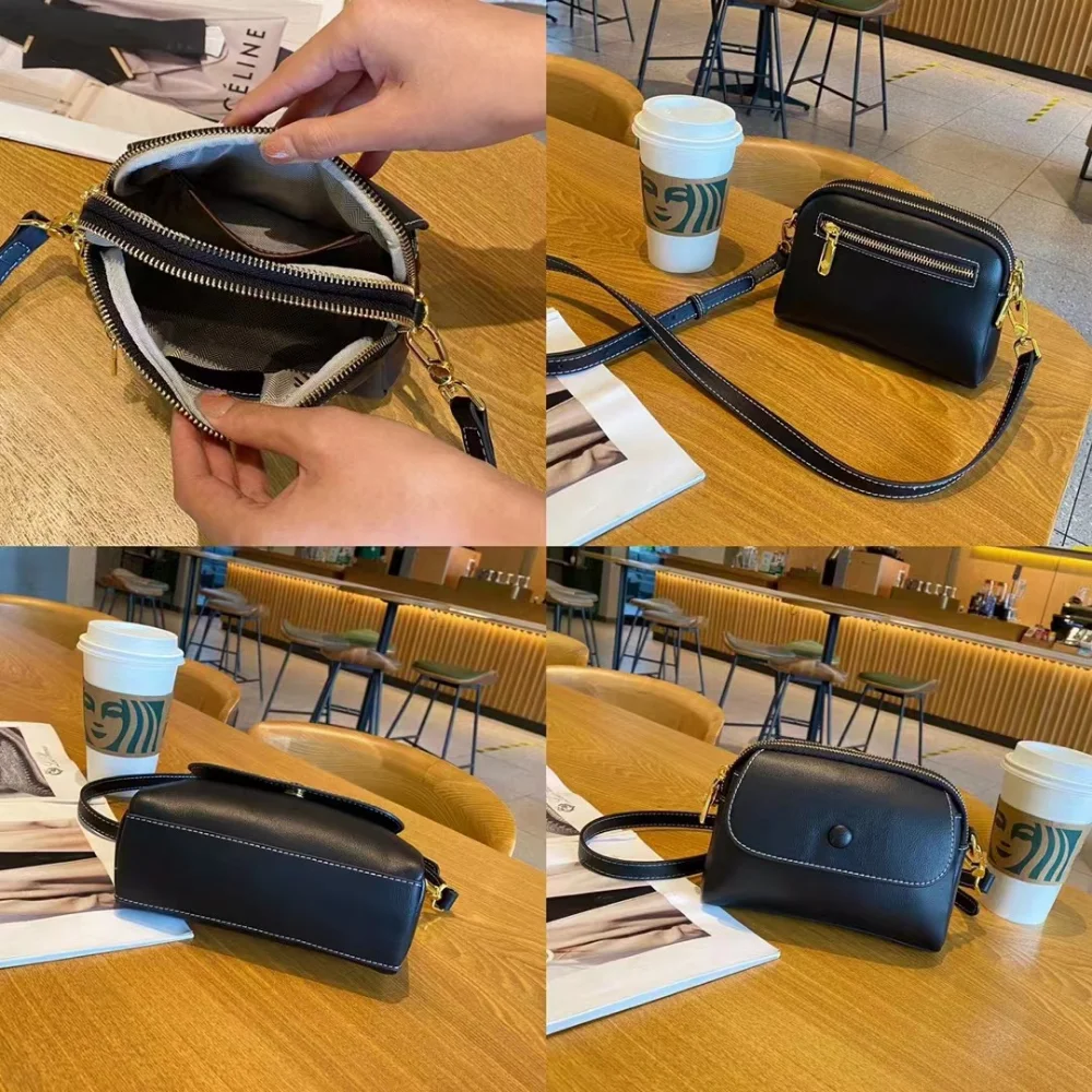 URBAN MASTER Crossbody Bags for Women Genuine Cow Leather Female Sling Shoulder Bag Mini Purse Phone Pocket Bolsas Femininas