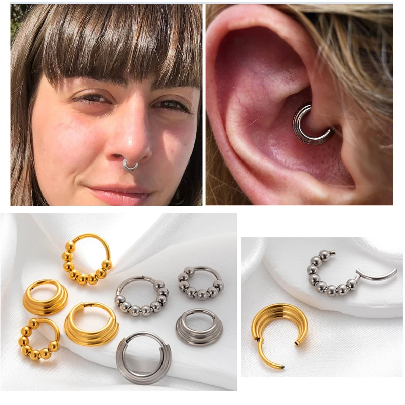 Женское кольцо для пирсинга из нержавеющей стали 316L